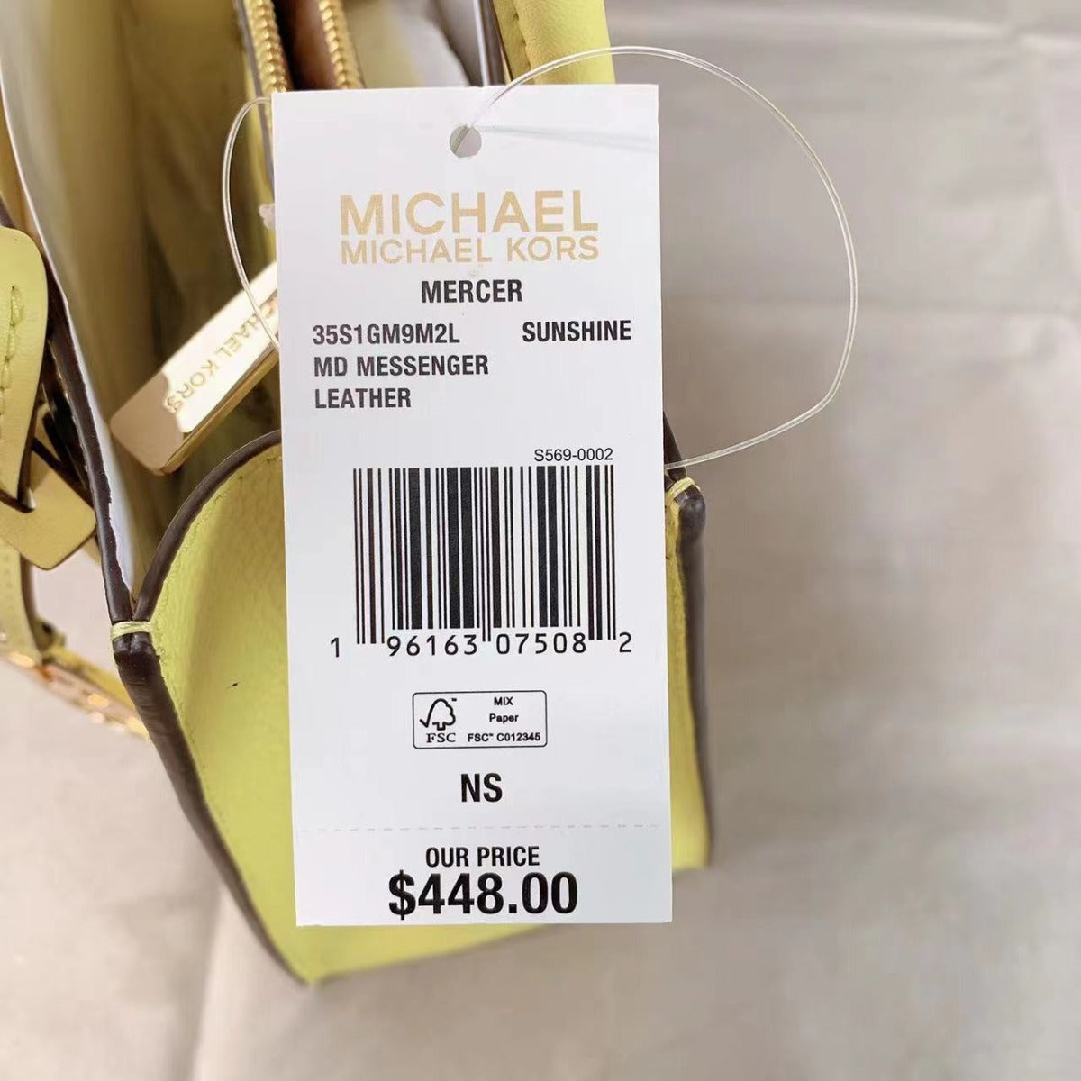 MICHAEL KORS 35S1GM9M2L MERCER MEDIUM PEBBLED LEATHER CROSSBODY BAG IN SUNSHINE MICHAEL KORS 35S1GM9M2L MERCER MEDIUM PEBBLED LEATHER CROSSBODY BAG IN SUNSHINE
